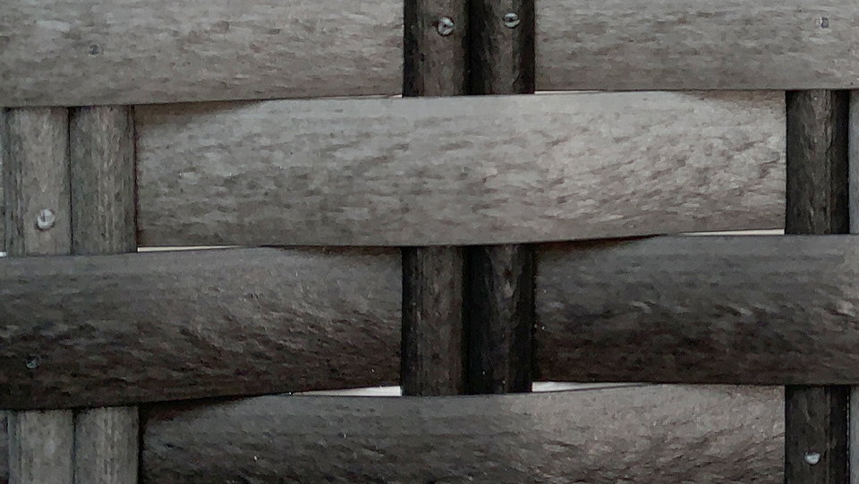 polyrattan plat / semi-rond gris