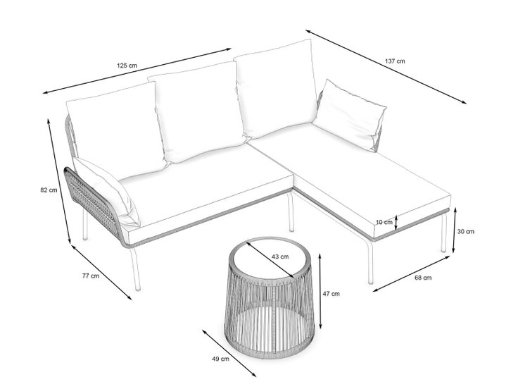 Dimensions du produit - Balconia