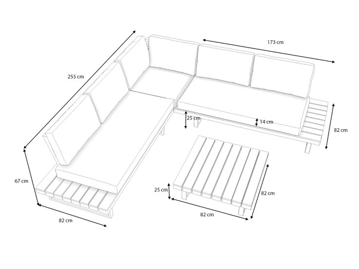 Dimensions du produit - Sedona M