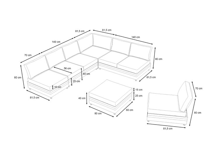 Dimensions du produit - Anissea XL
