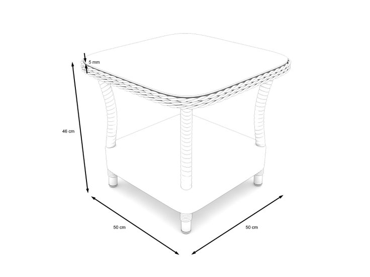 Dimensions du produit - Livia / Velia table d'appoint
