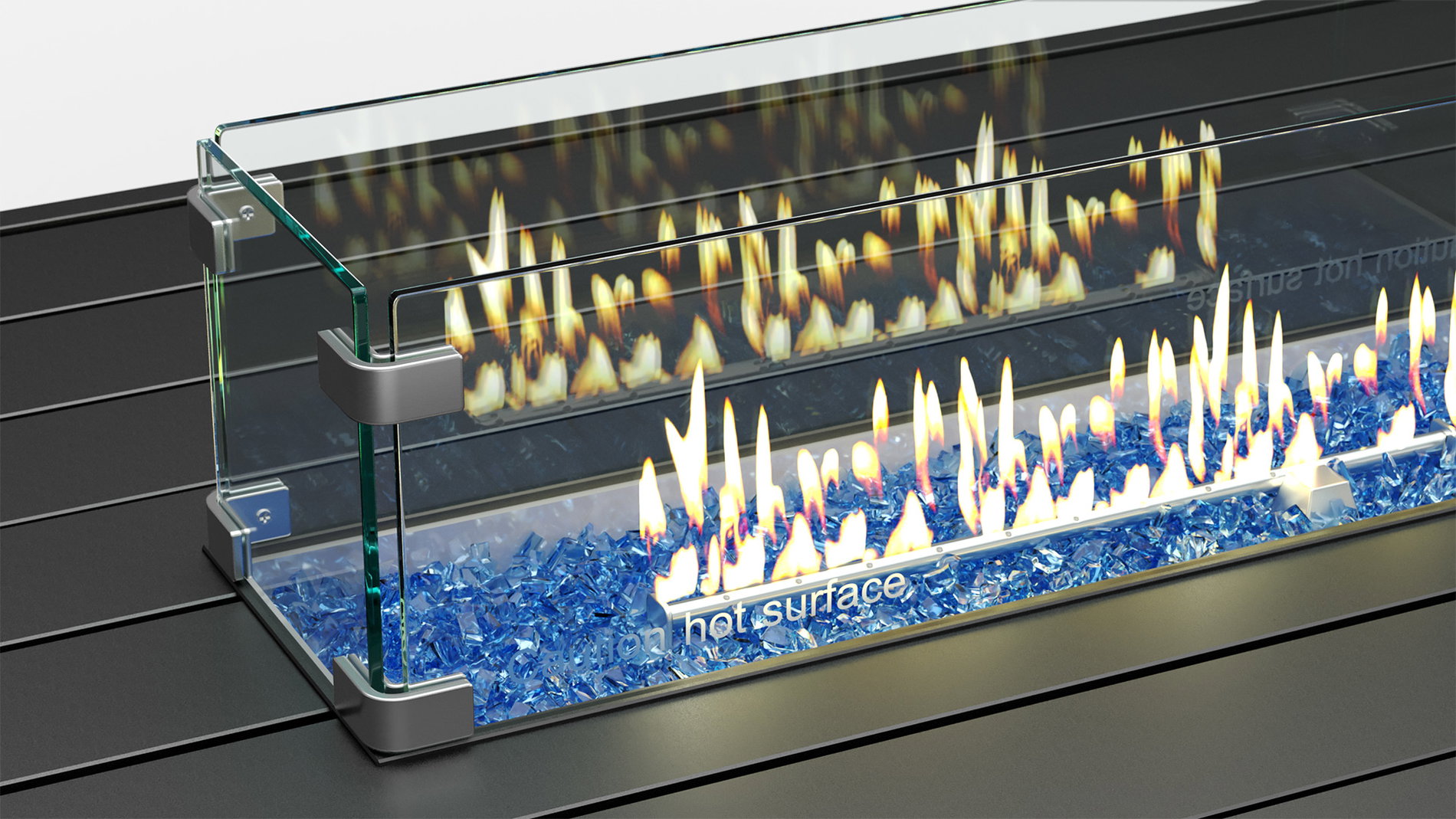 Glassteine für den Feuertisch