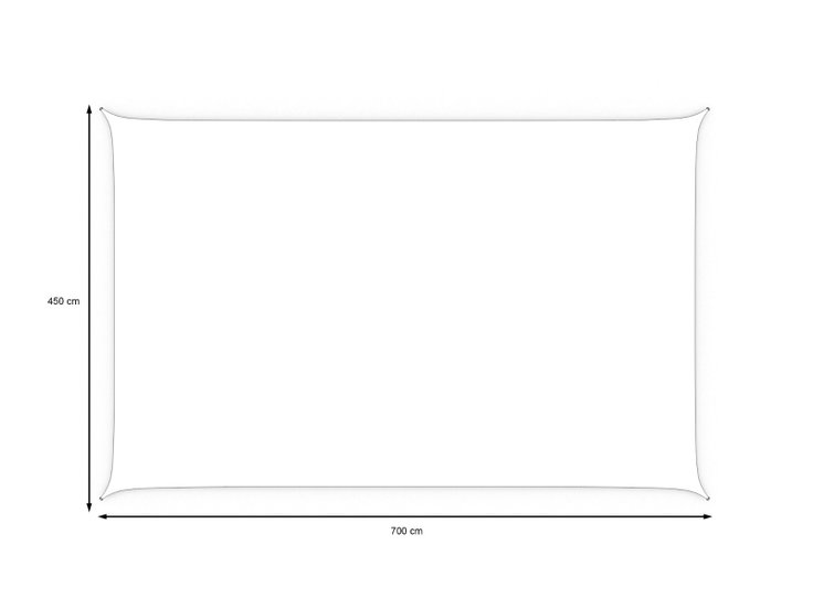 Dimensions du produit - Toile d'ombrage rectangulaire - 4,5x7m