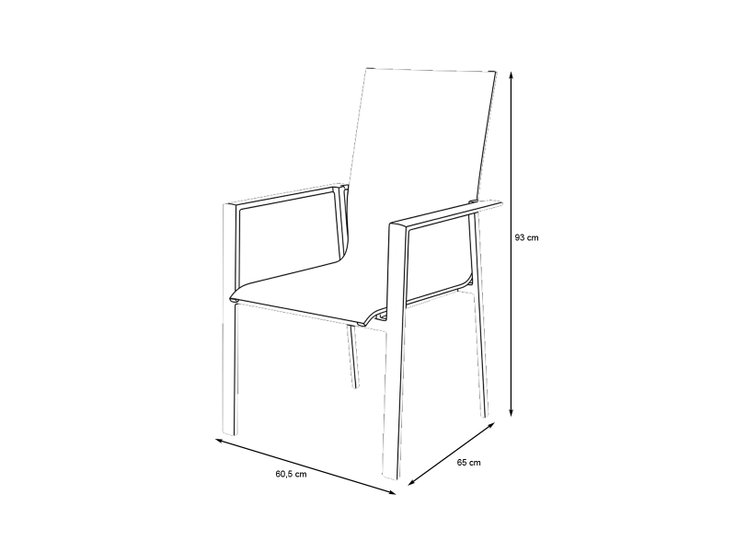 Dimensions du produit - Lilo Chaise