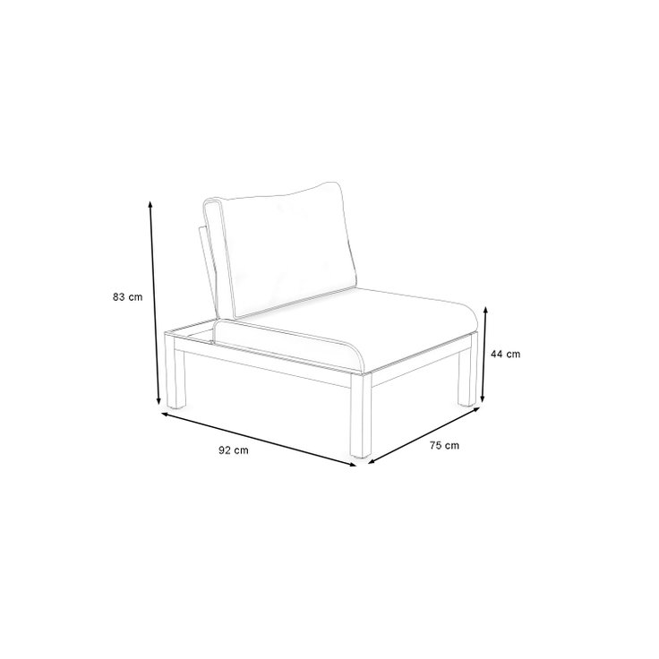 Dimensions du produit - Santorini - Fauteuil