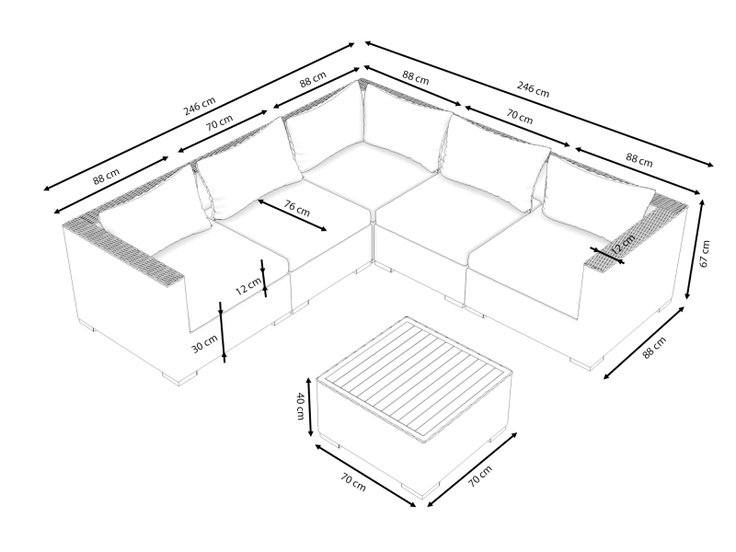 Dimensions du produit - Alfa S