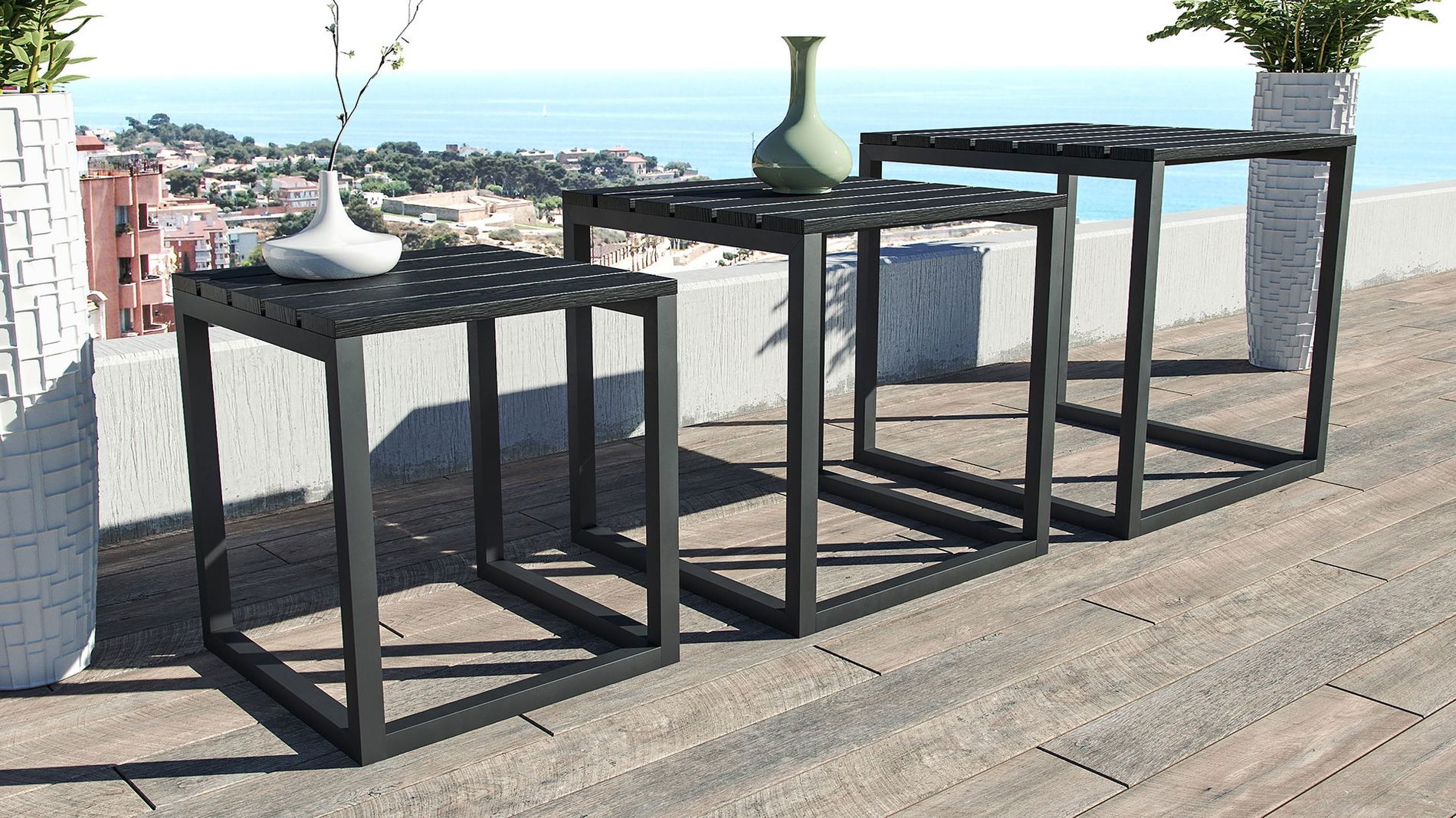 Tables gigognes collection graphite