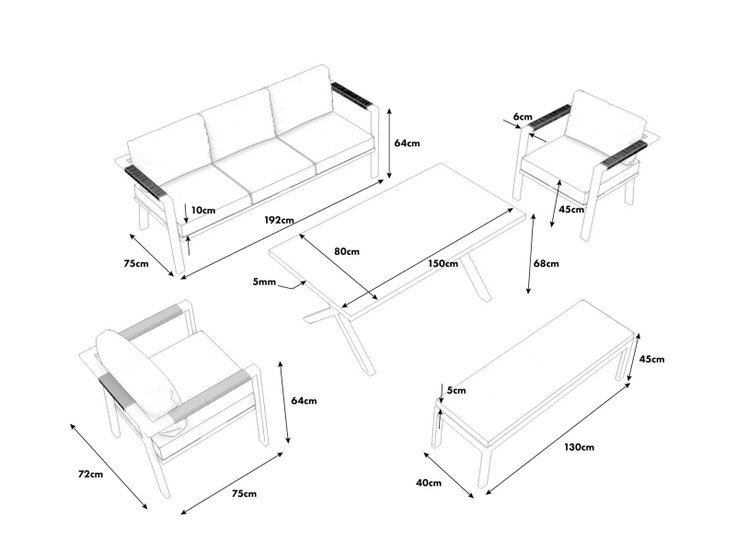Dimensions du produit - Danni