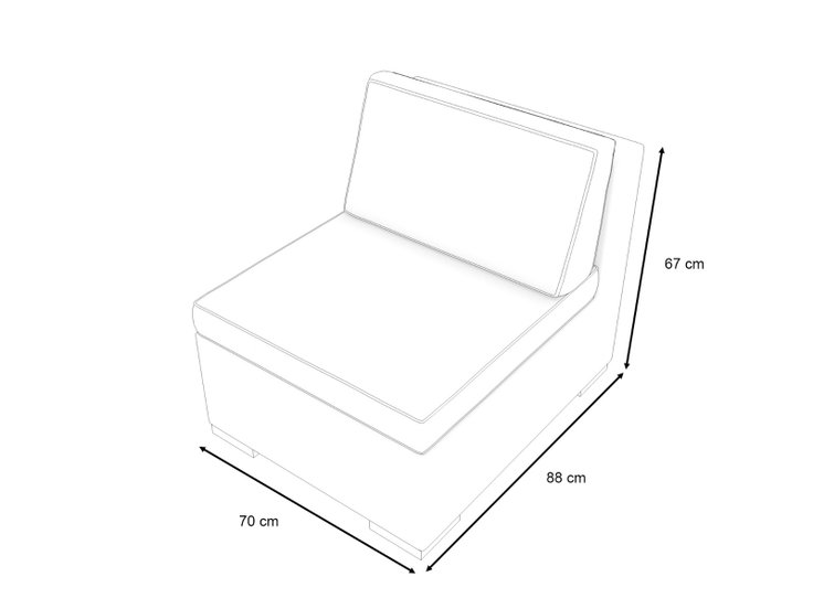 Dimensions du produit - Epona Chauffeuse