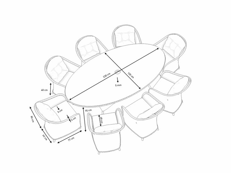 Dimensions du produit - Livia XL