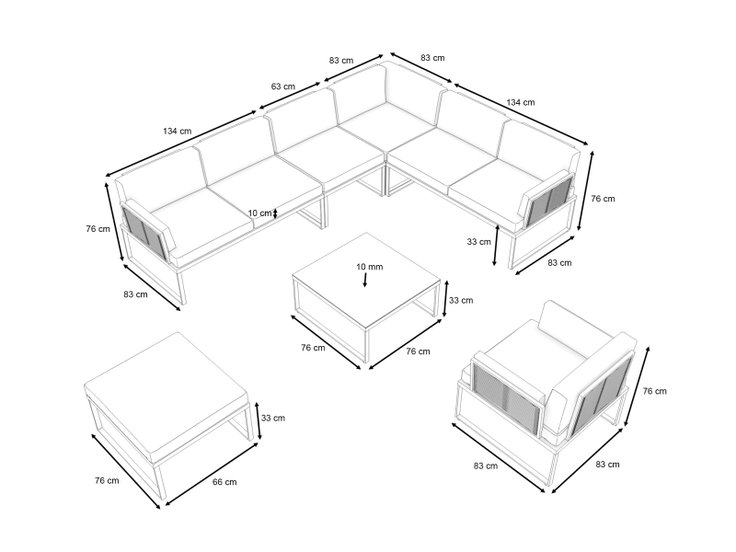 Dimensions du produit - Mojito XL