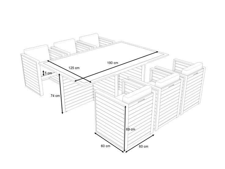 Dimensions du produit - RN-2 Dining L