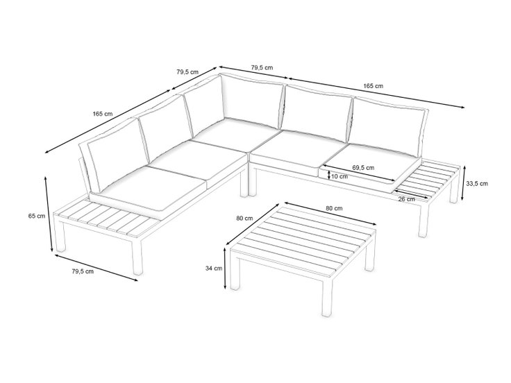 Dimensions du produit - Aleana M