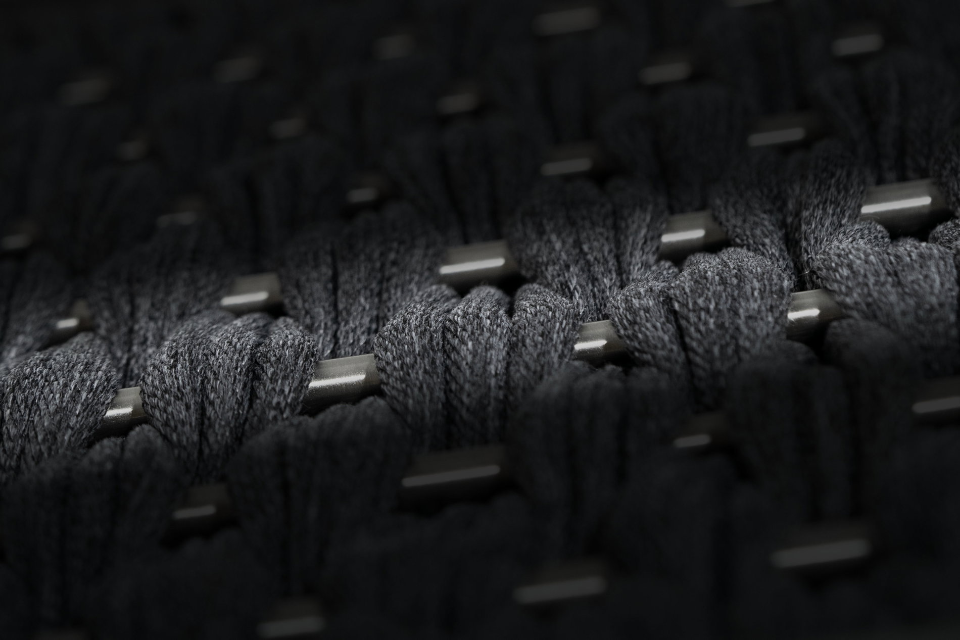 Corde gris foncé tressé Mise en scène