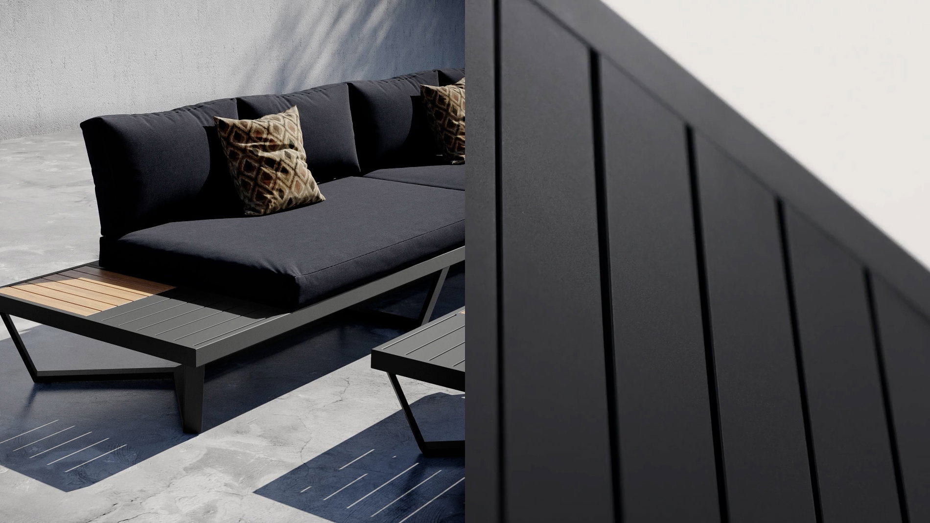 Aluminium Anthracite Gros plan