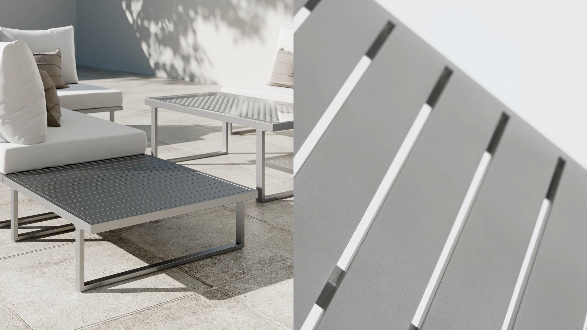 Aluminium gris clair Vue