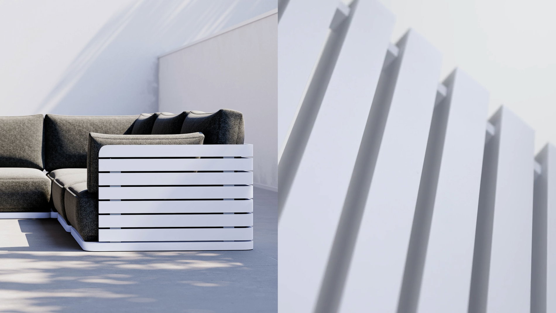 Aluminium blanc Gros plan