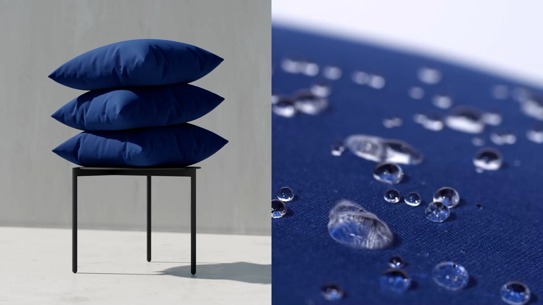 Tissu bleu Gros plan