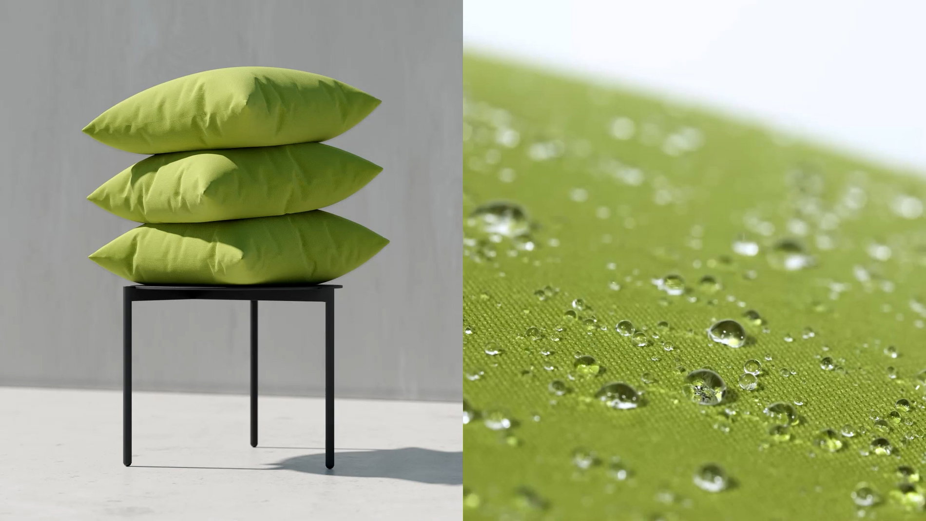 Tissu vert Gros plan