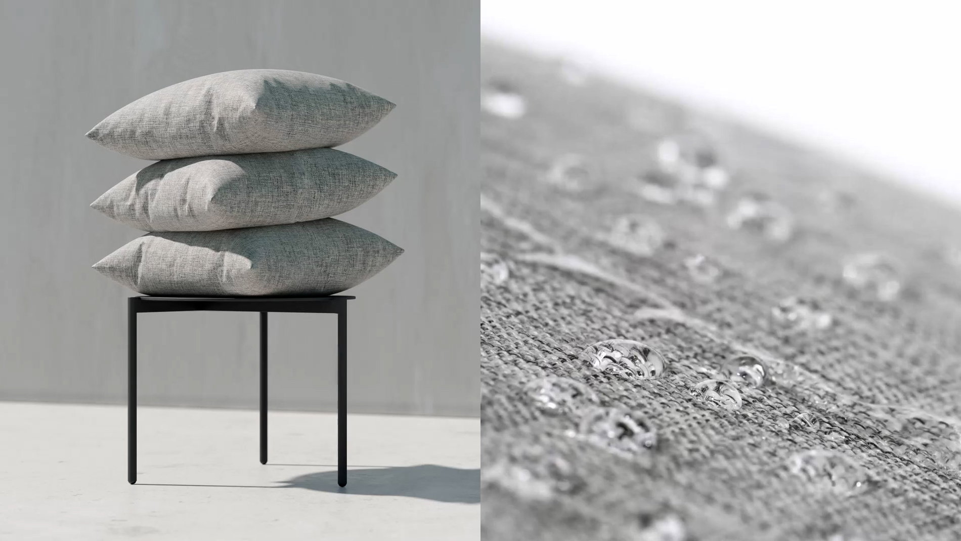 Tissu Gris chiné Gros plan