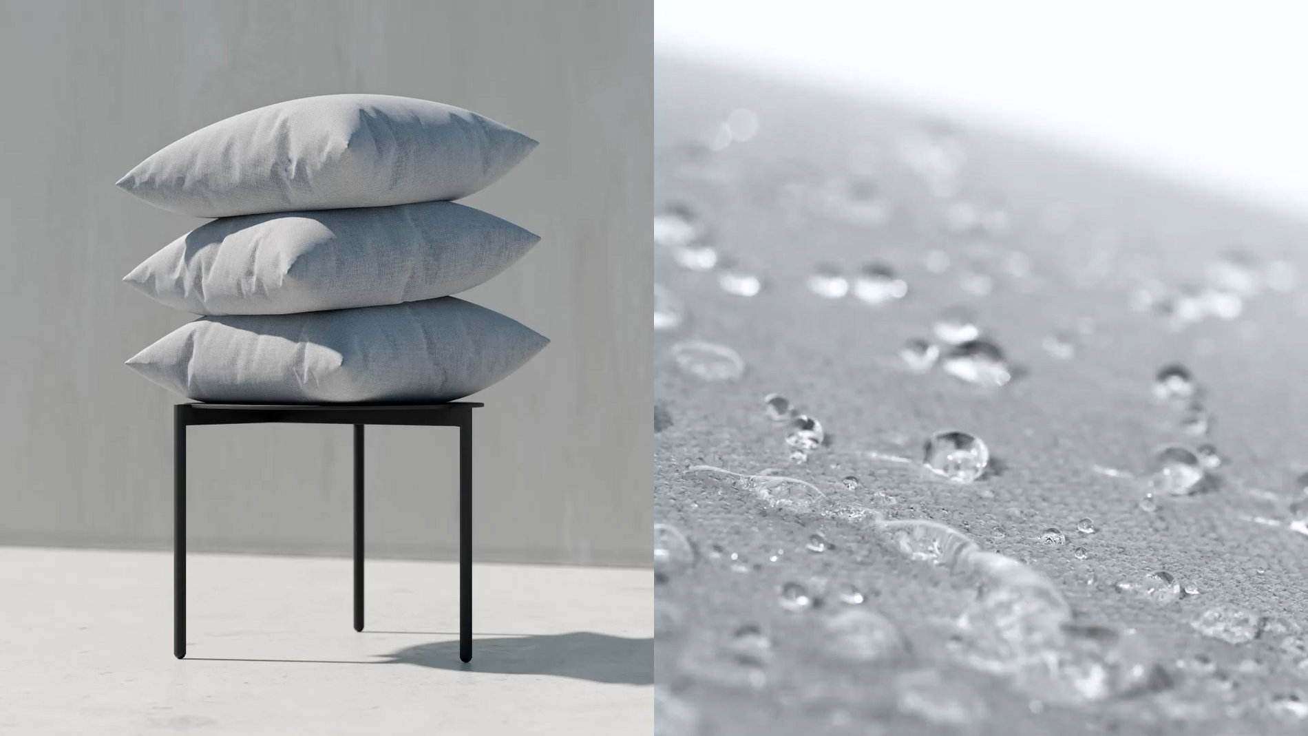 Tissu gris gravier Vue