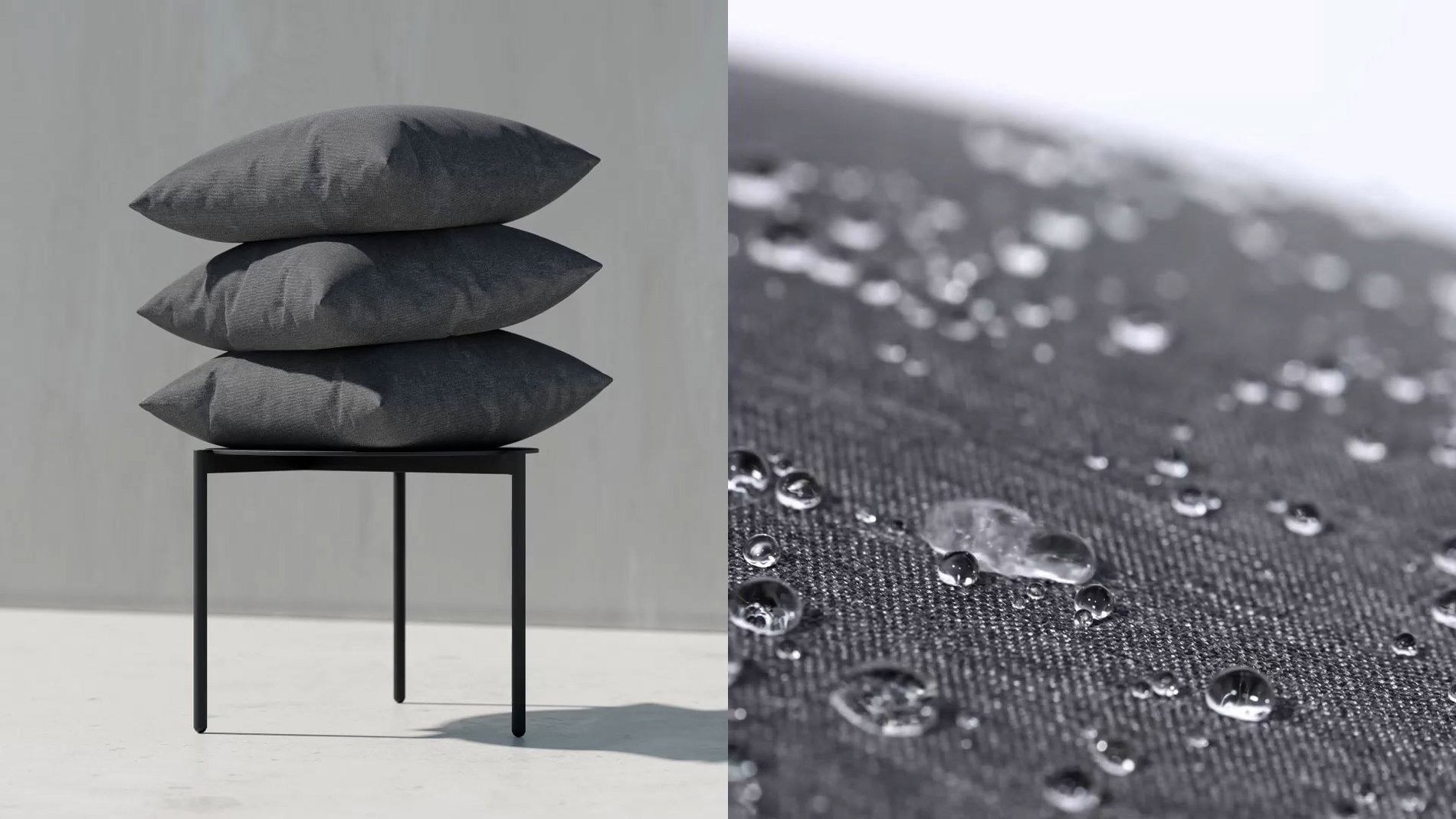 Tissu gris fumé Vue