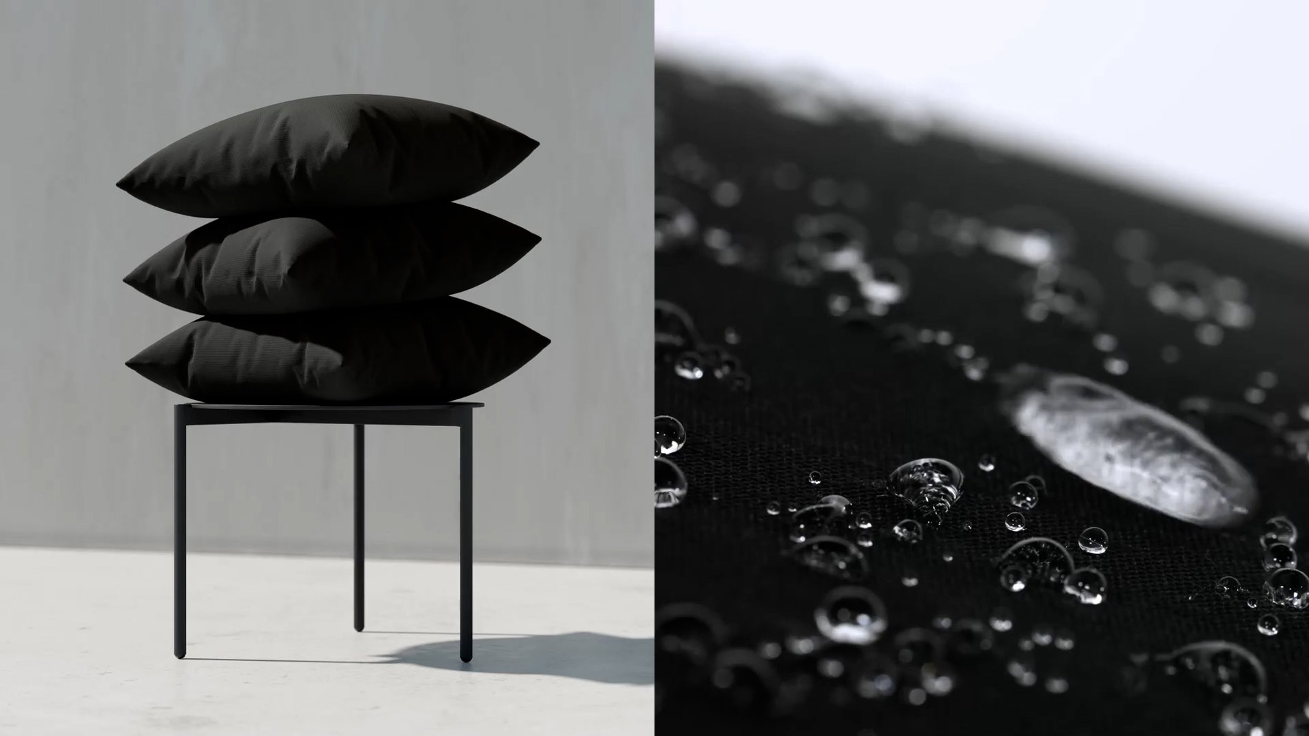 Tissu noir Gros plan