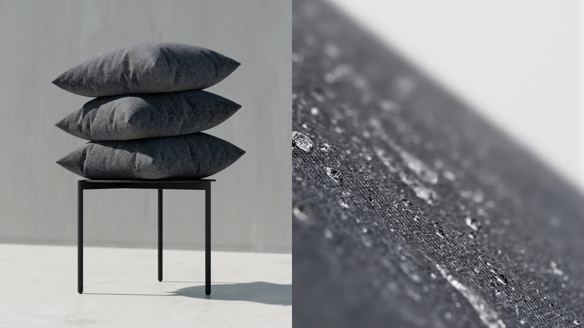 Tissu gris fumé Gros plan
