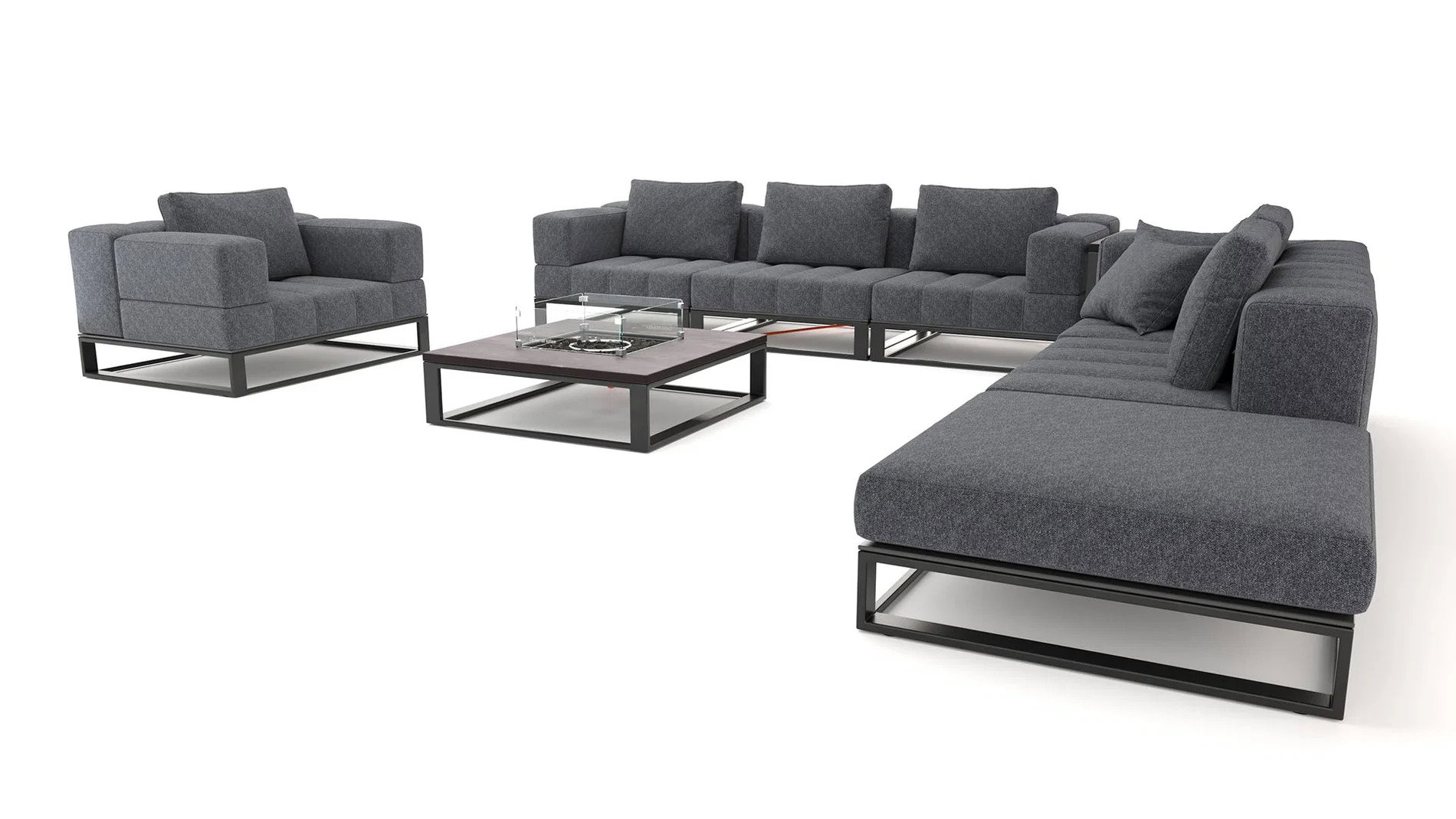 STRIPE XL AVEC TABLE DE FEU